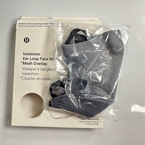 Lululemon Grey/Black Tyedye Ear Loop Face Mask *Mesh Overlay